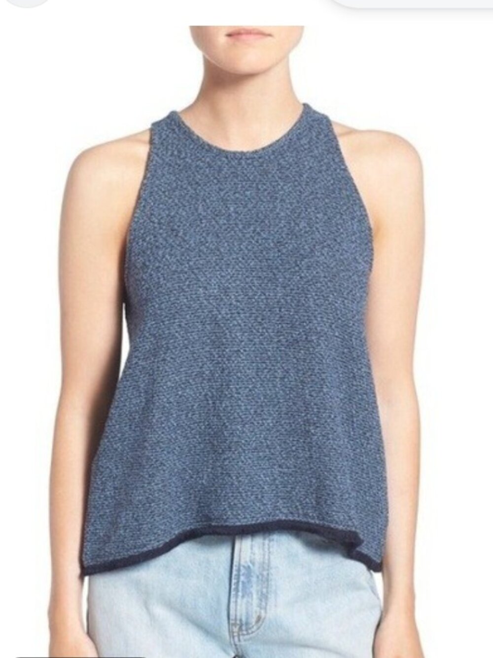 Madewell textured knit fringe top
